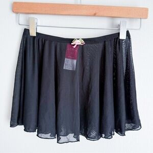 90s Y2K mesh rosette sheer ballet mini skirt black size small